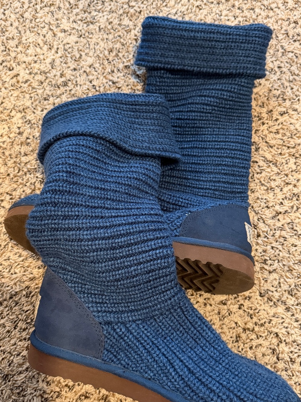 UGG Women's Knit Slouch Boot in Navy